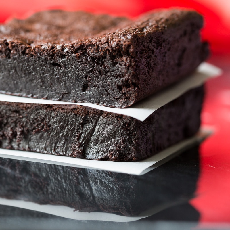 My flourless Mexican brownies are thick, rich, and flavored with real Mexican vanilla, Ceylon cinnamon, and a subtle hint of spiciness.