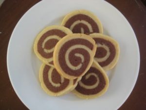 Chocolate and Vanilla Pinwheel Cookies