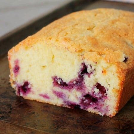Blueberry sour cream pound cake