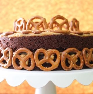 Pretzels, Peanut Butter, and Beer Cake Recipe