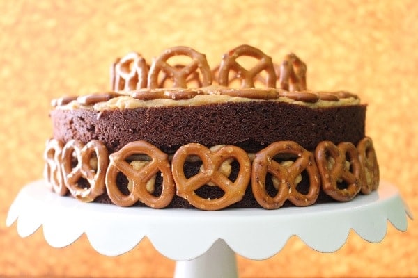 Pretzels, Peanut Butter, and Beer Cake Recipe