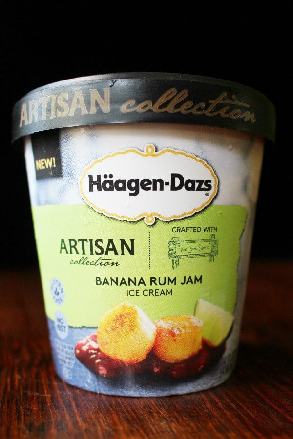 Haagen Dazs Banana Rum Jam Ice Cream Package