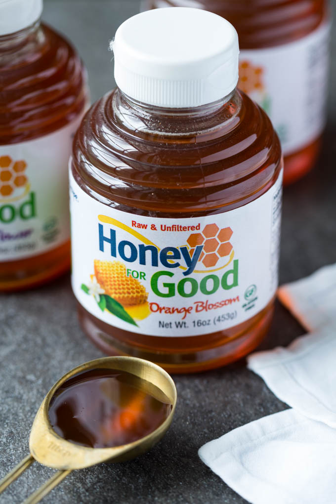 Bottle of Honey for Good Orange Blossom Honey