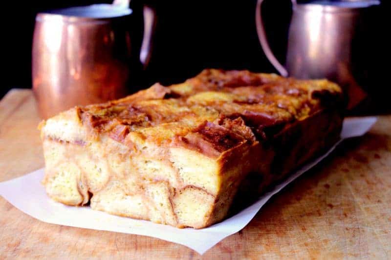 Pumpkin bread pudding is perfect for fall, Halloween, Thanksgiving, or just any time you feel like having delicious pumpkin bread pudding with toffee sauce!