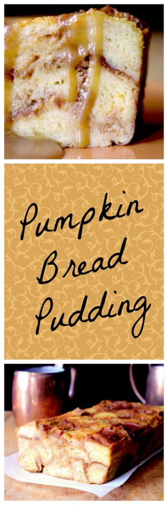 Pumpkin bread pudding is perfect for fall, Halloween, Thanksgiving, or just any time you feel like having delicious pumpkin bread pudding with toffee sauce!