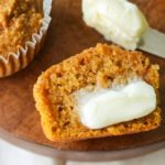 Whole Wheat Pumpkin Muffins with Butter