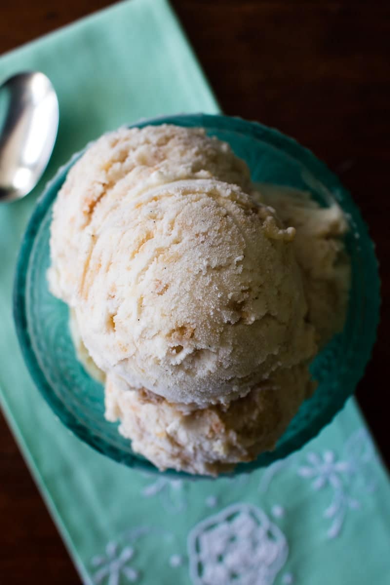 Apple Pie Ice Cream - Apple pie ice cream is so much better when you make it with an actual apple pie! This simple recipe makes a perfectly delicious dessert.