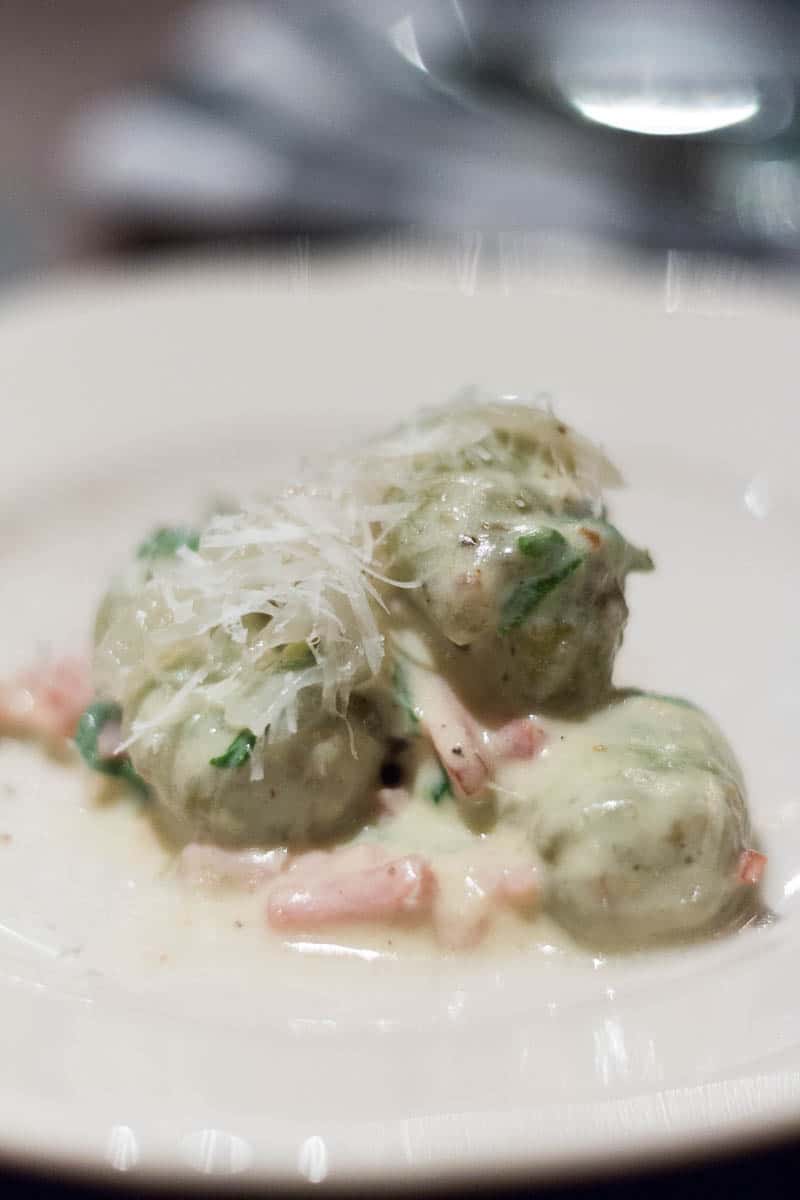 Kale Gnocchi Carbonara for Appetite for the Arches