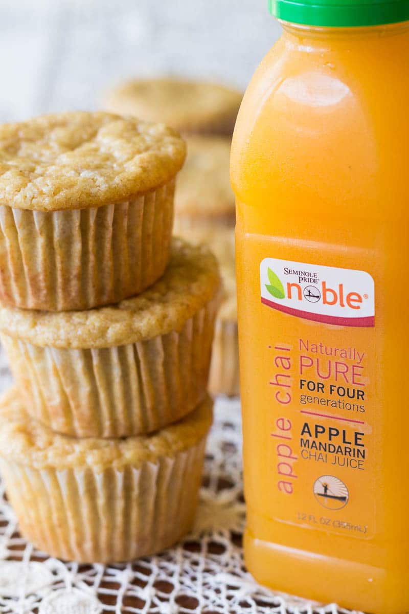 These apple mandarin yogurt muffins are made with apple mandarin juice for flavor, Greek yogurt for protein, and some whole wheat flour for extra nutrition. The perfect breakfast or snack!