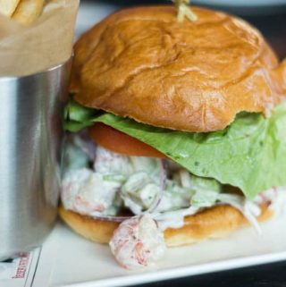 F & D Kitchen and Bar in Lake Mary serves up a rock shrimp twist on the classic lobster roll.