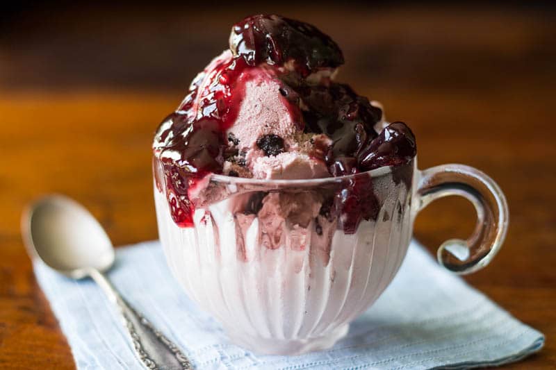 ice cream sundae with cherry