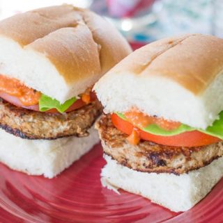 Italian Turkey Burgers are moist, flavorful, and easily cooked on the grill or in a skillet.