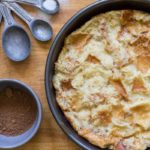 Old fashioned bread pudding is made with just a few simple ingredients. This recipe is foolproof because of the handy oven temperature trick!