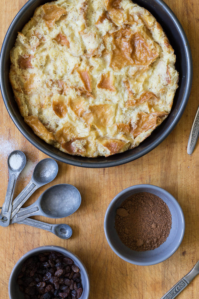 Old fashioned bread pudding is made with just a few simple ingredients. This recipe is foolproof because of the handy oven temperature trick!