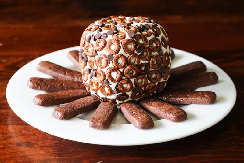 Dessert Cheese Ball made with Chocolate