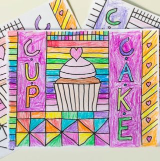 Learn how to draw your own cupcake coloring sheet in this fun food-themed tutorial, then print your own copies to color and enjoy!