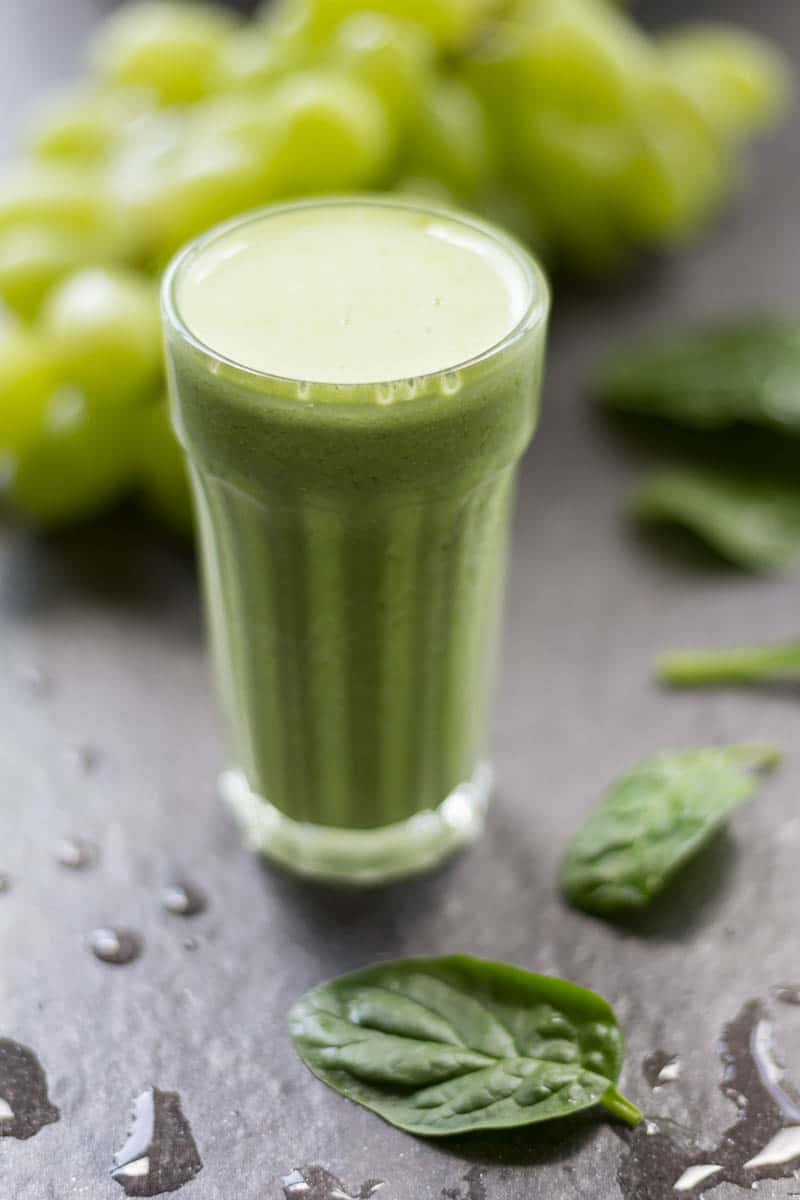 A secret ingredient makes this green grape smoothie a lovely green color! You'll love the sweet and tangy flavor that makes it perfect for any time of day.