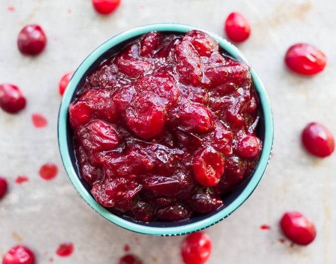 With just three ingredients (whole cranberries, tangerine juice, and sugar), this tangerine cranberry sauce is perfect for Thanksgiving!