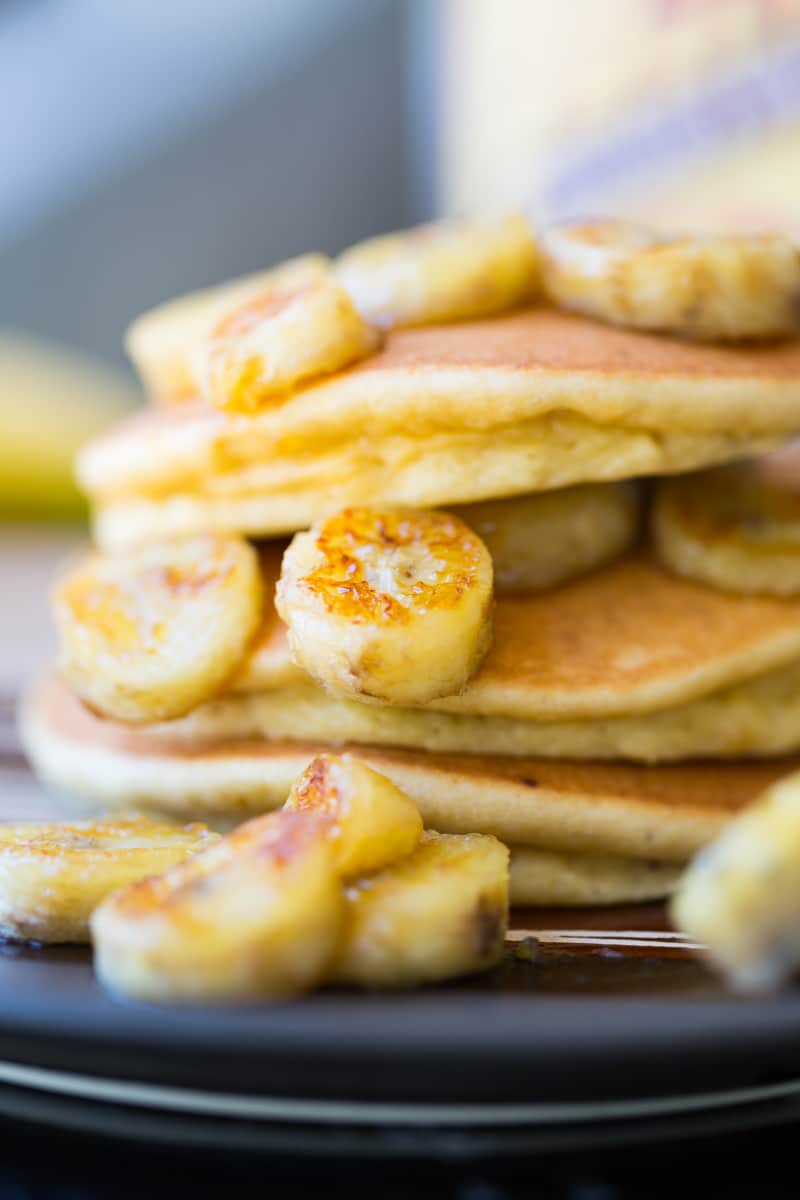 Fluffy Paleo Pancakes and Caramelized Bananas Recipe