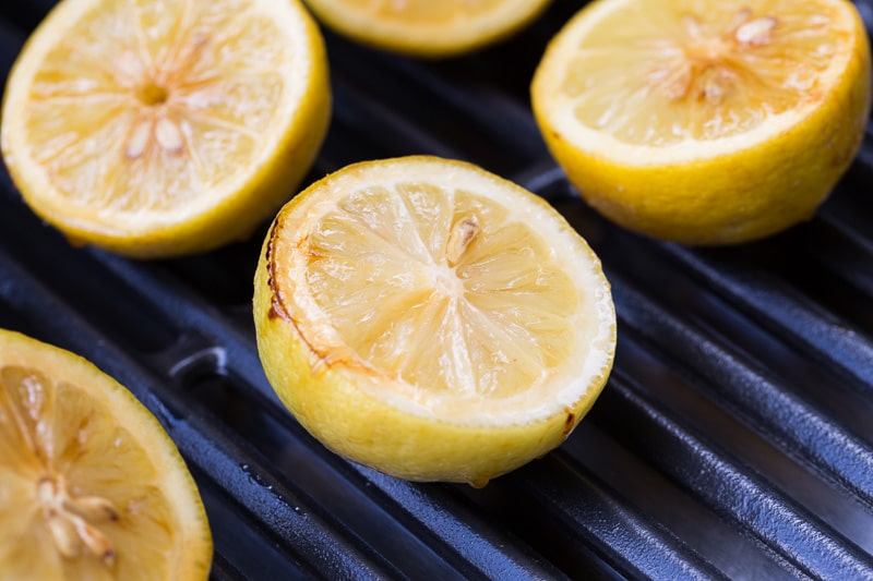 Lemons on the grill