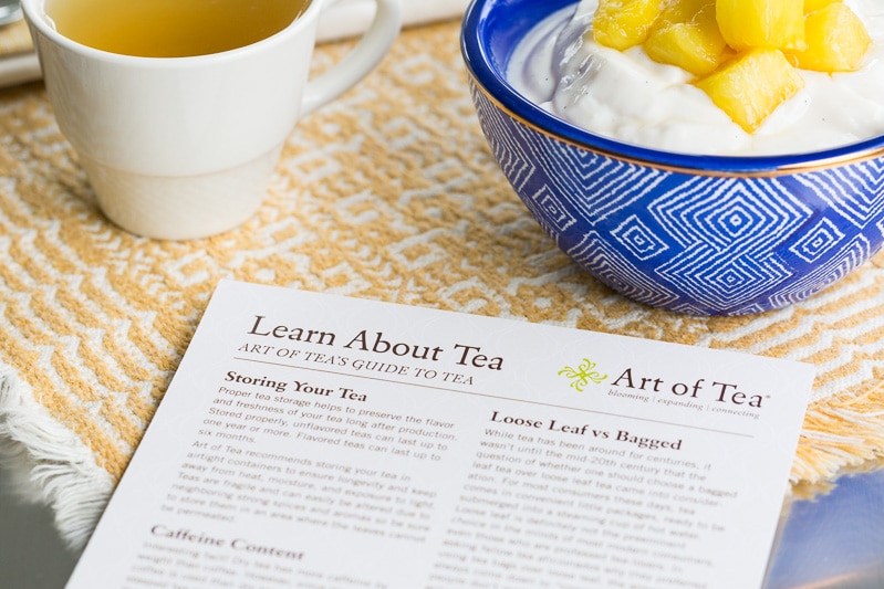 Learn about Tea card with pineapple sauce