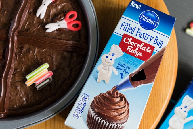 Pillsbury Filled Frosting Bag with brownies