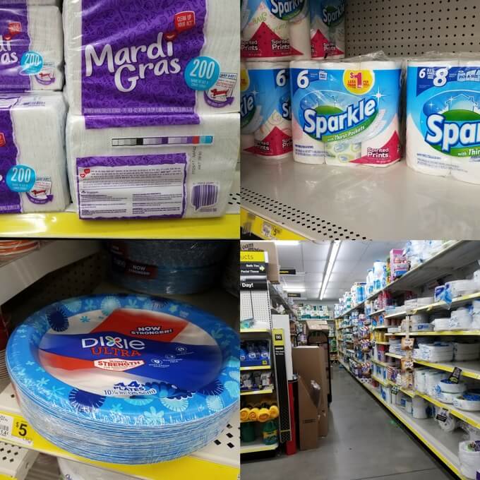 Georgia Pacific Products on the shelf at Dollar General