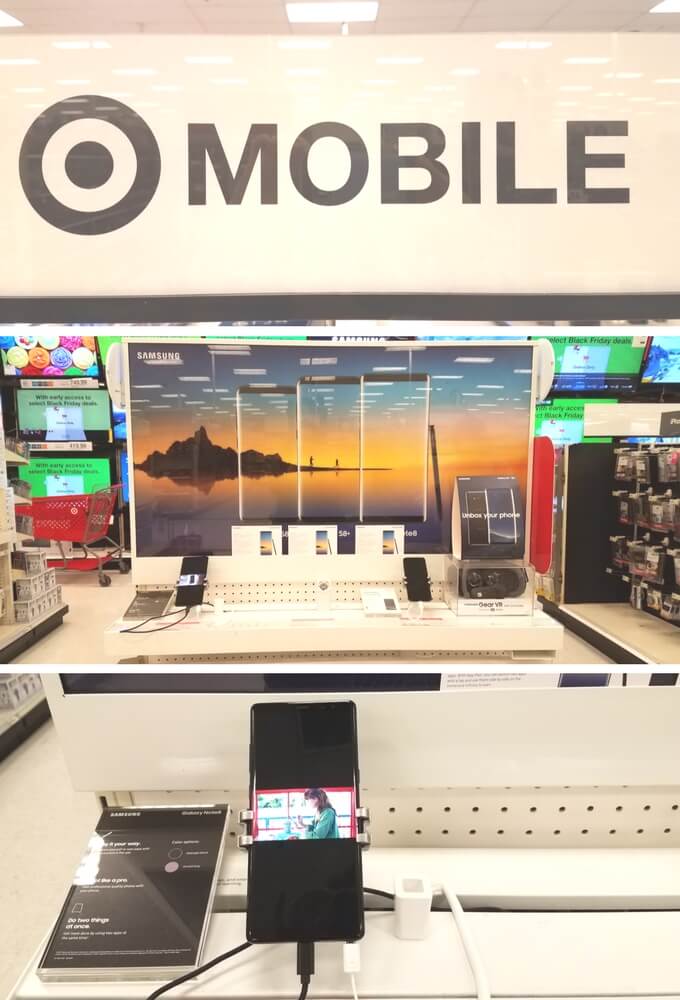 Samsung galaxy note 8 at Target in the electronics department