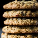 Tall stack of gluten free breakfast cookies