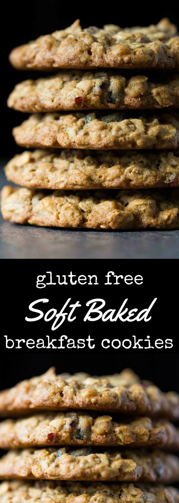 Soft Baked Gluten Free Breakfast Cookies