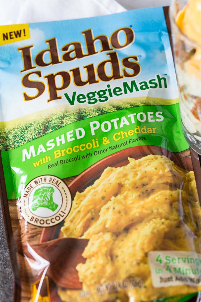 Idaho Spuds Mashed Potatoes with Broccoli and Cheddar