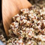 Quinoa cooked in a rice cooker and fluffed